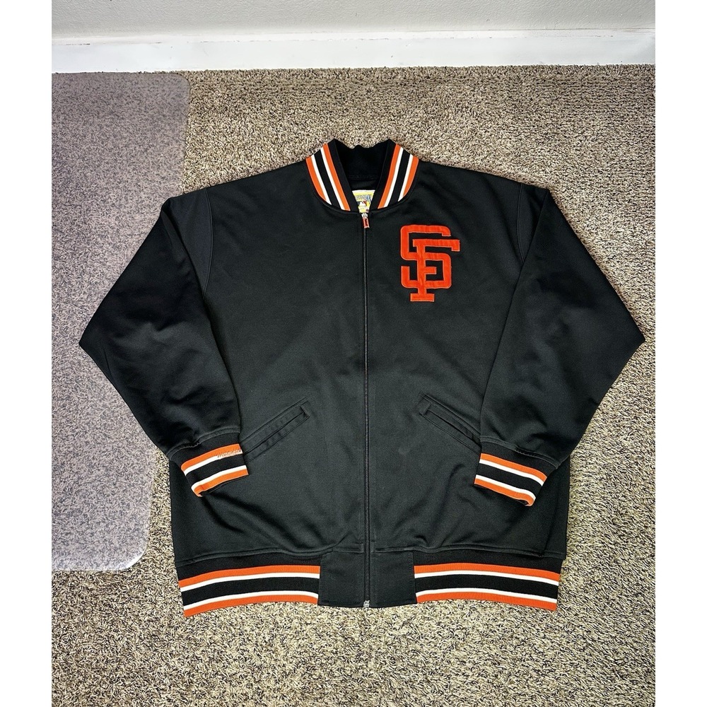 Mitchell Ness SF Giants Cooperstown Collection Authentic BP Jacket Mens Size 3XL